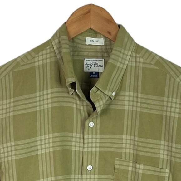 BF1418 Mens J. Crew Classic Fit Plaid Business Casual Button Down Shirt M - Picture 3 of 5